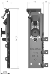 Schizzo closet hanger LIBRA H3 LI+SHR