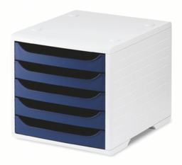 Image de l'article Ablagebox 5 Schubl.grau/blau Ku.H255xB27