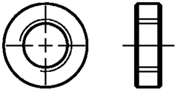 Skizze 2 Rundmuttern mit Trapezgewinde
