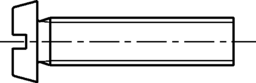 Skizze 2 Zylinderschrauben mit Schlitz Messing DIN EN ISO 1207