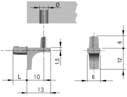 Sketch Shelf support K-LINE w.2 pins