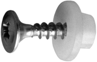 Articolo immagine KS-Hülsen mit großem Rand (für Glastüren) und vormontierter Rückwandschraube verzinkt 3,5 x 17 mm