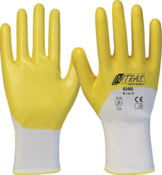 Image de l'article Handschuhe 03405 Gr.8 weiß/gelb PES m.Ni