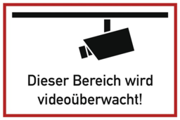 Articolo immagine Hinweiszeichen Videoüberwacht L300xB200m