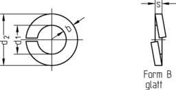 Schizzo Spring ring form B DIN 127