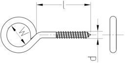 Skizze Gerüstschrauben Art. 22 S verschweißte Ausführung