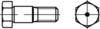 Skizze 2 Sechskant-Passschrauben 8.8 mit kurzem Gewindezapfen