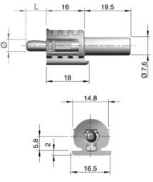 Sketch Shelf support w.spring