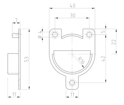 Schizzo Mirror and panel holder