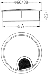 Schizzo Cable bushing DREIKA