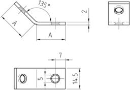 Sketch Chair leg angle bent 135°