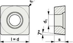 Schizzo Wendeschneidplatte SCMT 120408-M PMK30 B