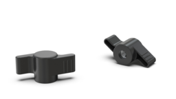 Artikelbild Flügelgriff mit montierter Mutter und Deckel, Durchmesser 68 mm