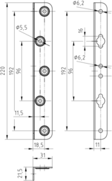 Sketch Steel bracket f.long bed sides