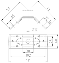 Sketch Angle connector f.table legs