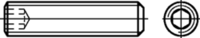 Croquis 2 Gewindestifte mit Innensechskant und Kegelstumpf A2 nach DIN EN ISO 4026 (ehemals DIN 913)