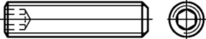 Croquis 2 Gewindestifte mit Innensechskant und Kegelstumpf A2 nach DIN EN ISO 4026 (ehemals DIN 913)
