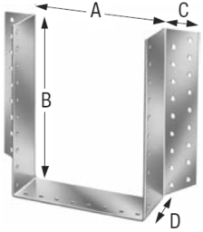 Schizzo Joist hanger BSD SIMPSON