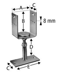 Sketch Column foot PVDB SIMPSON