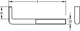 Skizze Schraubhaken gerade Art. 4E mit metrischem Gewinde