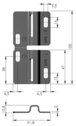 Schizzo Suspension rail WP6