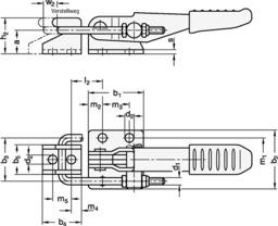 Sketch Verschluss-Spanner GN 851 STA Haltekraft