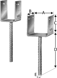 Schizzo Column foot PPD SIMPSON