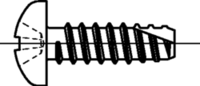 Skizze 2 Blechschrauben m. Schneidkante (Kerbschr. Typ 1)-H