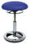 Artikelbild Hocker m.Standfußring Polster blau Sitz-