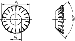 Schizzo fan screw Form V DIN 6798