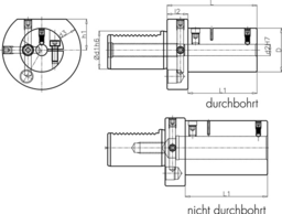 Schizzo Werkzg.h.E2 S DIN 69880 Typ B Spann-D.40