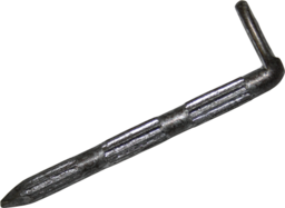 Image de l'article Crochet en acier rainuré métallisé