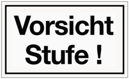 Article picture Hinweiszeichen Vorsicht Stufe Kunststoff