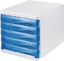 Artikelbild Schubladenbox 5 Schubl.weiß/blautranspar