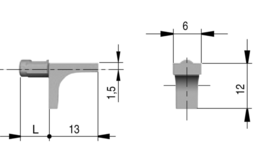 Sketch Shelf support K-LINE w.1 pin