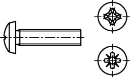 Croquis 2 Vis à tête cylindrique a.KRZ-Z DIN 7985