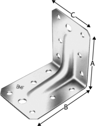 Schizzo Angle connector w.rib