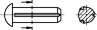Skizze 2 Halbrundkerbnägel DIN EN ISO 8746