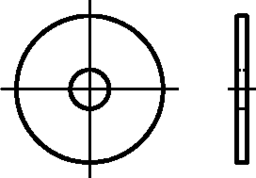 Skizze 2 Kotflügelscheiben Stärke 1,25 mm