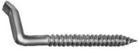 Artikelbild Schraubhaken ohne Schlitz mit angewinkelter Lasche Laschenhöhe 17 mm