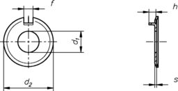 Esquisse Disque rond a.nez extérieur DIN 432