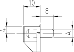 Sketch Plug-in shelfsupport+steel pin