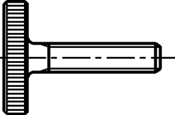 Croquis 2 Vis moletée basse DIN 653