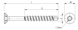 Esquisse JD Plus Holzbauschrauben Drill, Senkkopf, I-Stern Bohrspitze  A2