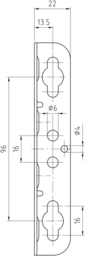 Sketch Steel brackets f.bedsides