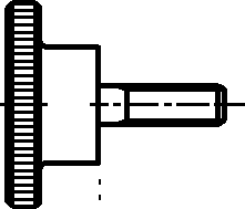 Croquis 2 Vis moletée forme haute DIN 464
