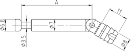 Schizzo connector w.front sleeve