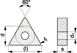 Schizzo Wendeschneidplatte TNMG 160412-M PMK30 B