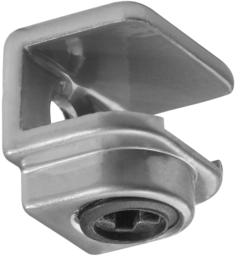 Image de l'article Zamak-Glasbodenträger mit KS-Feststellschraube (Kreuzschlitz) und Loch (d=6,3 mm) zum Anschrauben