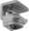Artikelbild Zamak-Glasbodenträger mit KS-Feststellschraube (Kreuzschlitz) und Loch (d=6,3 mm) zum Anschrauben